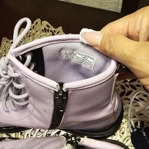 Dr Martens Lavender Combat Boots 4
